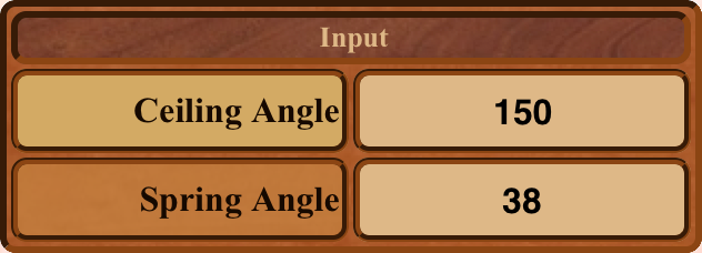 Ceiling Angle Inputs